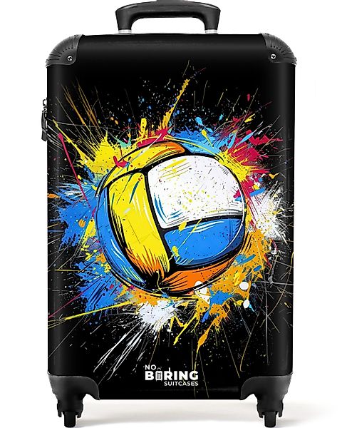 NoBoringSuitcases.com© Hartschalen-Trolley Volleyball mit Graffiti 55x35x20 günstig online kaufen