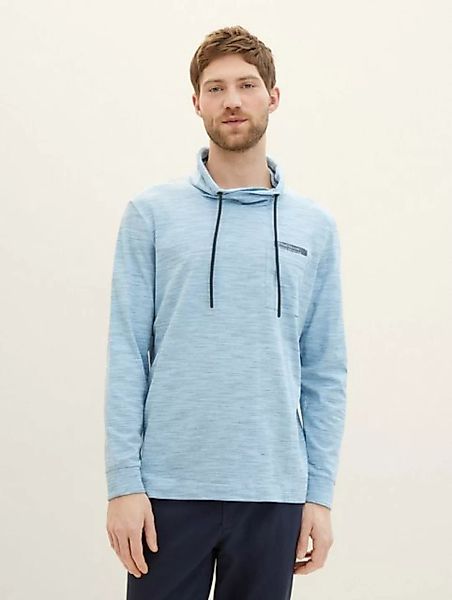 TOM TAILOR T-Shirt Sweatshirt mit Snood in Melange Optik günstig online kaufen