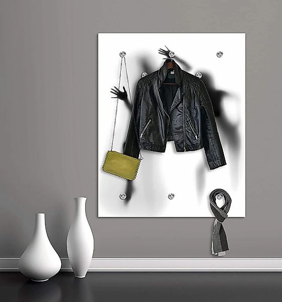 queence Garderobenleiste "Girlsclub", Wand Garderobe, stylisch, weiß, platz günstig online kaufen