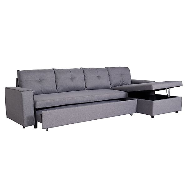 MCW Ecksofa mit Bettkasten L16 Grau günstig online kaufen