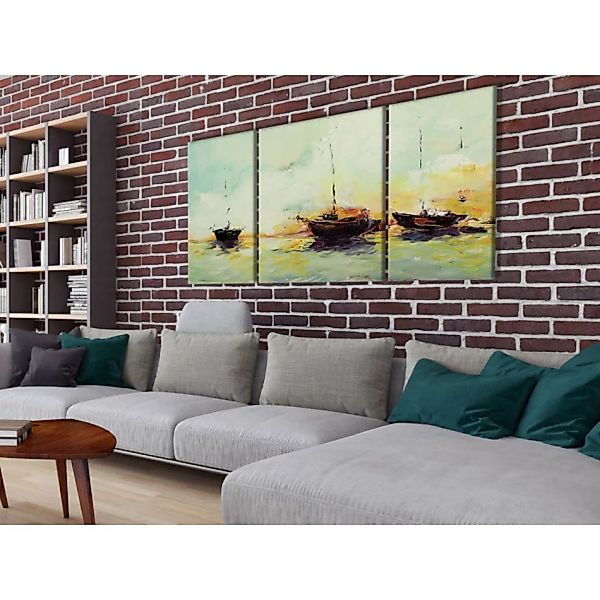 Wandbild Driftende Segelboote  XXL günstig online kaufen