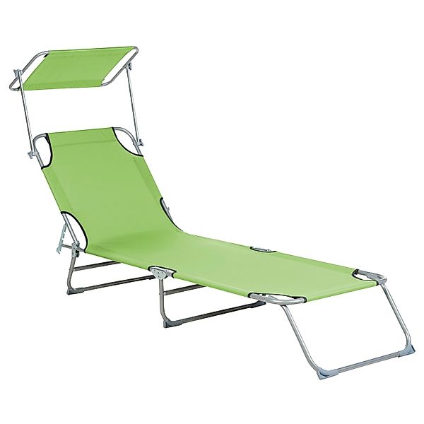 Beliani Gartenliege Grün Silber 58x205x80 günstig online kaufen
