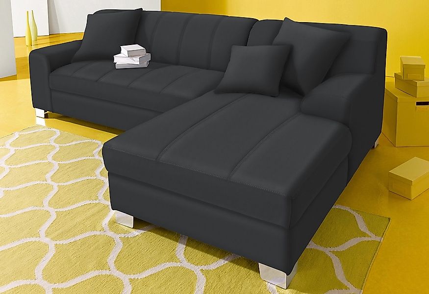 DOMO collection Ecksofa "Turah incl. Zierkissen, moderne Steppung, auch in günstig online kaufen