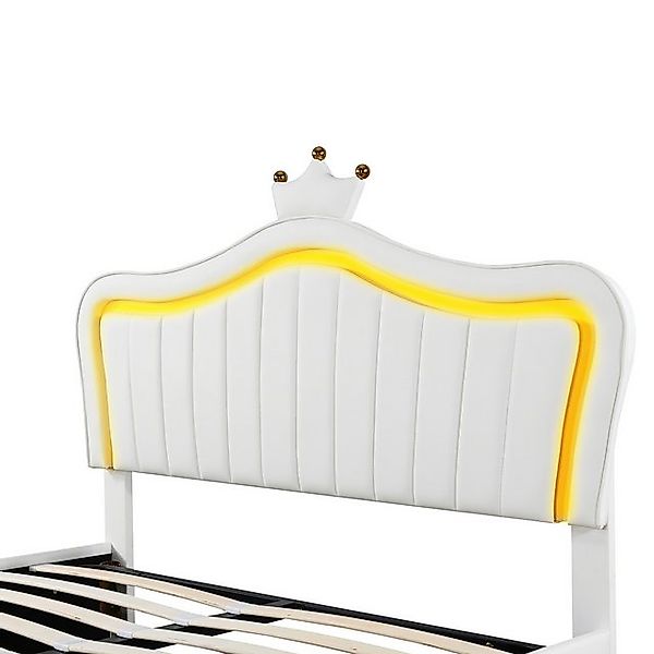STILVORA Kinderbett 140x200 Polsterbet mit LED-Leuchten&Stauraum,Jugendbett günstig online kaufen