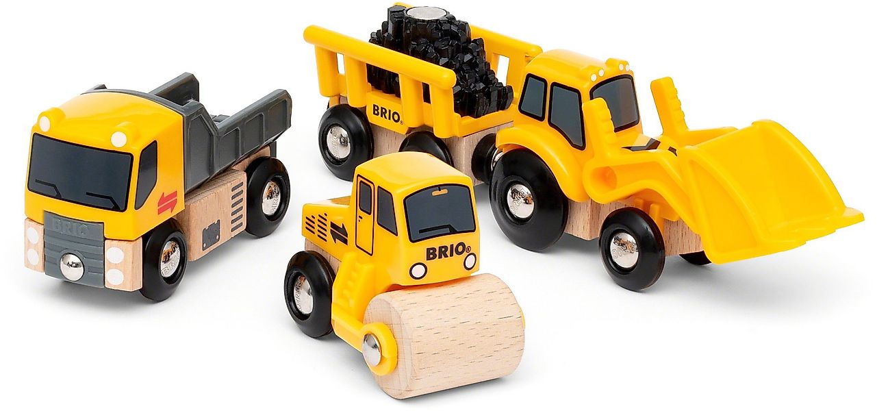 BRIO® Spielzeug-Eisenbahn Baustellenfahrzeuge, (Set, 3-tlg), Kipper, günstig online kaufen