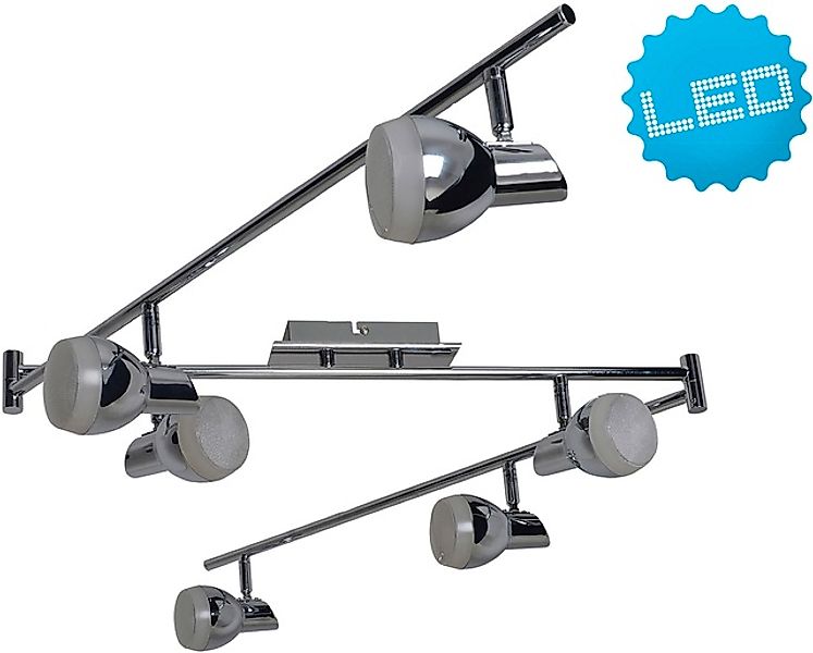näve LED Deckenleuchte »Chromey« LED-Modul 1 Warmweiß 3 bewegliche Gelenkar günstig online kaufen