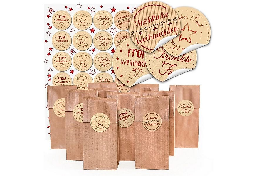 Logbuch-Verlag Dekofigur Set 24 braune Blockbodenbeutel mit Folieneinlage 7 günstig online kaufen