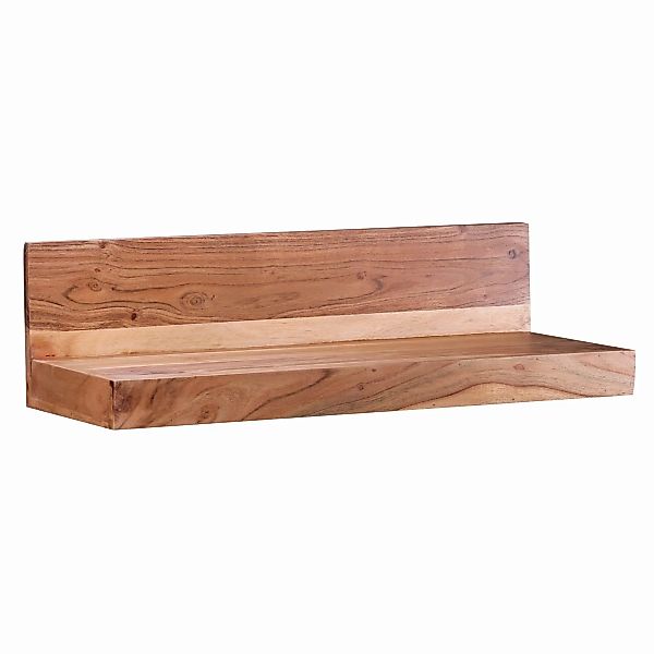 Wandregal MUMBAI Massiv-Holz Akazie Holzregal 60 cm Landhaus-Stil Hänge-Reg günstig online kaufen