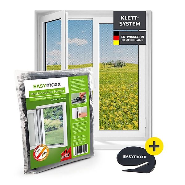 EASYmaxx Insektenschutz-Fensterrahmen Moskitonetz Insektenschutzgitter 110x günstig online kaufen