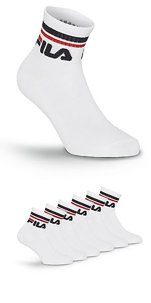 Fila Sportsocken "UNISEX QUARTER PLAIN SOCKS" 6 Stk. tlg. mit Logo-Schriftz günstig online kaufen