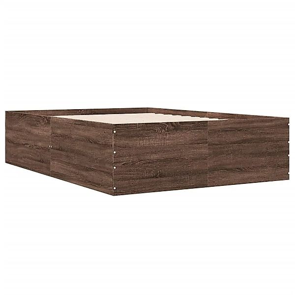 vidaXL Bettgestell Braun Eichen-Optik 140x200 cm Holzwerkstoff 3280929 günstig online kaufen