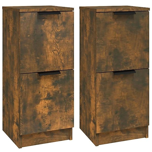 vidaXL Sideboard Sideboards 2 Stk. Räuchereiche günstig online kaufen