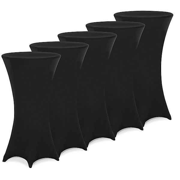 Stehtischhusse 5er-Set Schwarz Ø70cm günstig online kaufen
