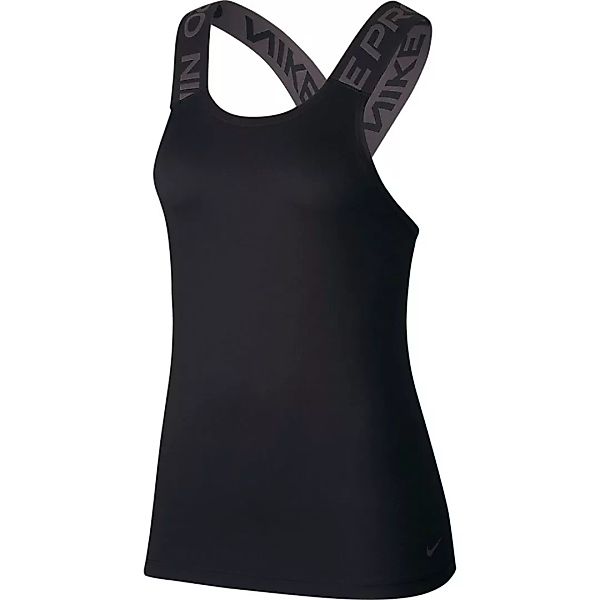 Nike Pro Dri-fit Elastika Essential Ärmelloses T-shirt S Black / Black / Th günstig online kaufen