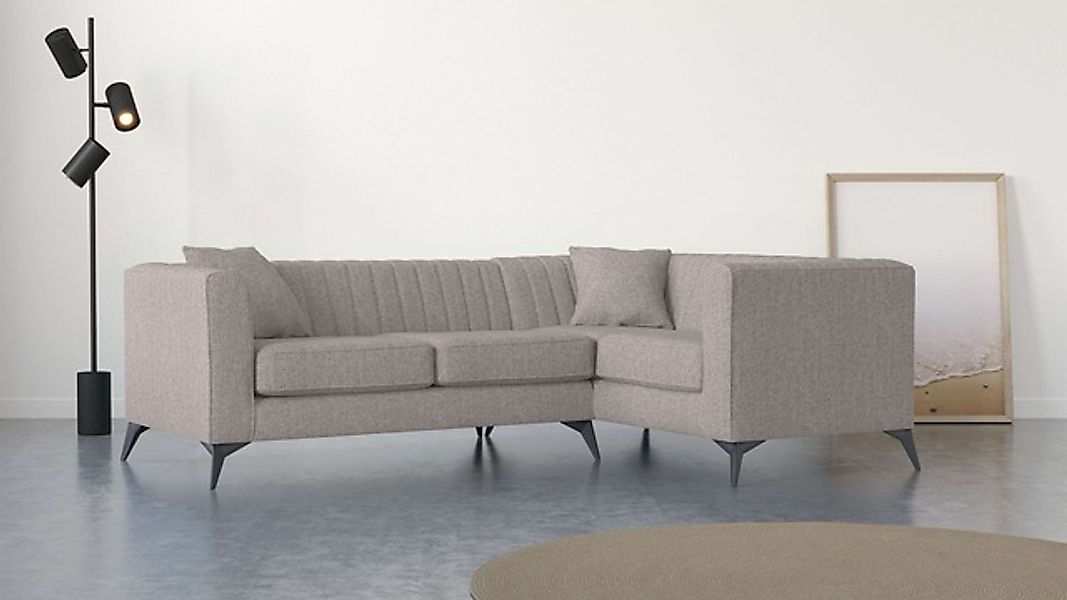Places of Style Ecksofa »MATTHEW L-Form ideal für kleine Räume, Maße B/T/H: günstig online kaufen