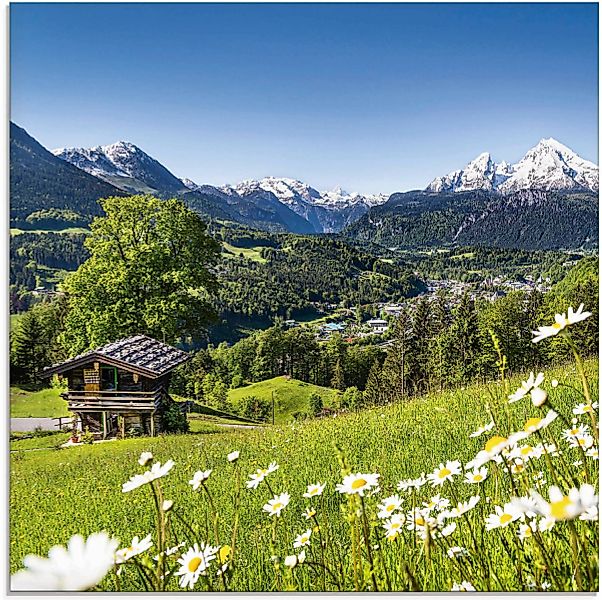 Artland Glasbild "Landschaft in den Bayerischen Alpen", Berge, (1 St.) günstig online kaufen