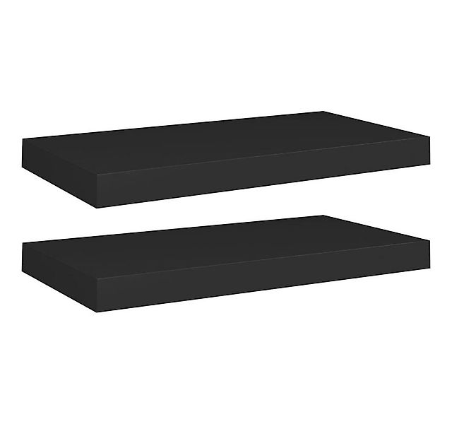 furnicato Wandregal Schweberegale 2 Stk. Schwarz 50x23x3,8 cm MDF, 2-tlg. günstig online kaufen