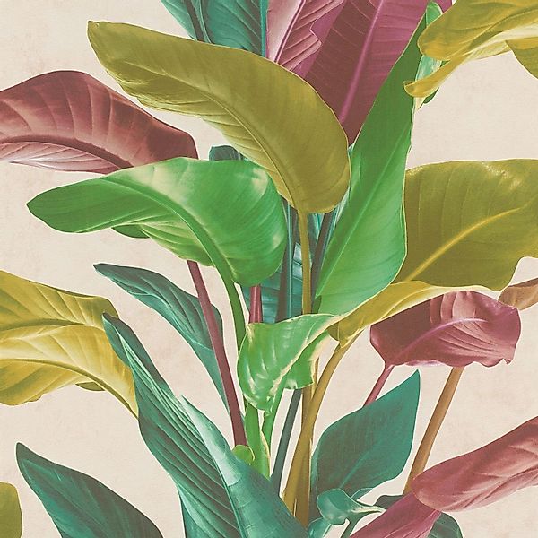 PROFHOME 378621-GU Blumen Tapete Floral Matt Creme Grün Gelb 0,53 m x 10,05 günstig online kaufen