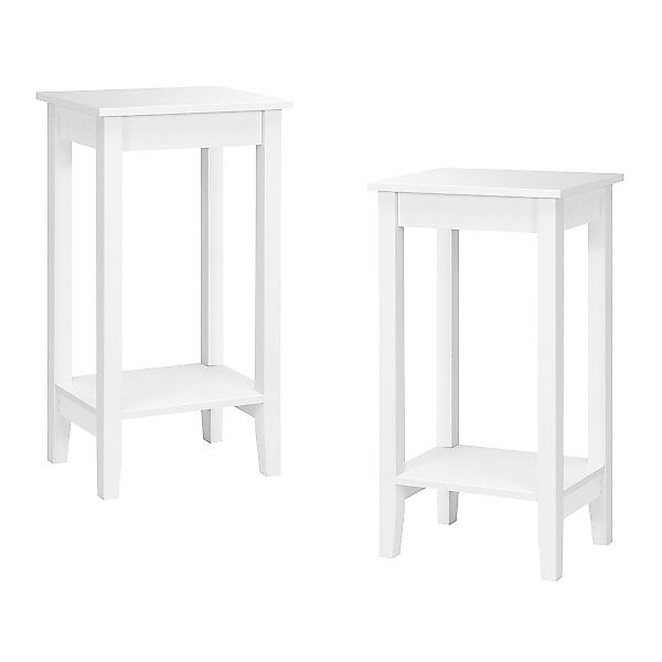 COSTWAY Beistelltisch (2-St), mit Regal, 4 günstig online kaufen