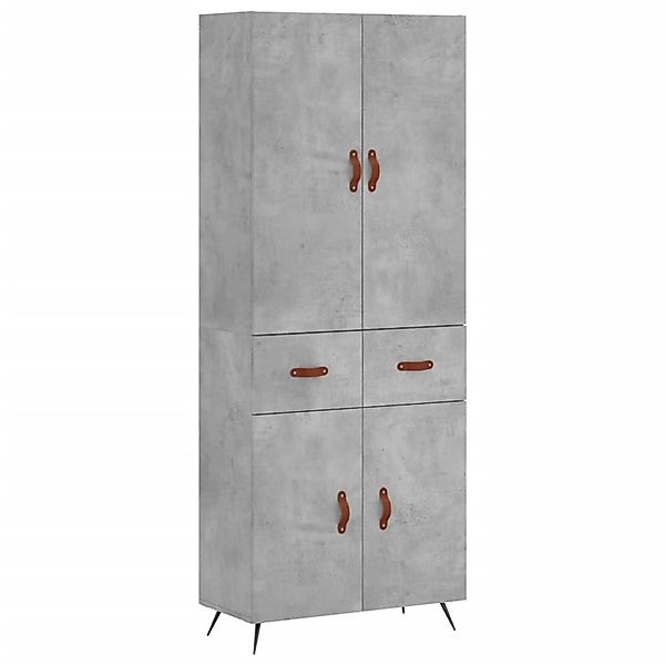 vidaXL Highboard Betongrau 69,5x34x180 cm Holzwerkstoff 3198125 günstig online kaufen