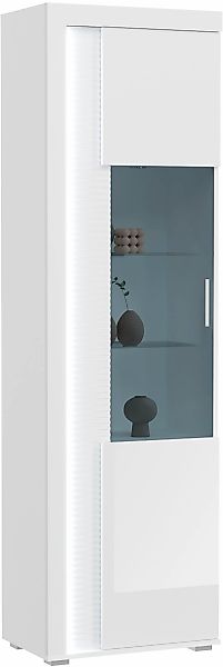 Home affaire Vitrine "Viborg, Höhe 202cm, ink. vertikaler Frontbeleuchtung, günstig online kaufen