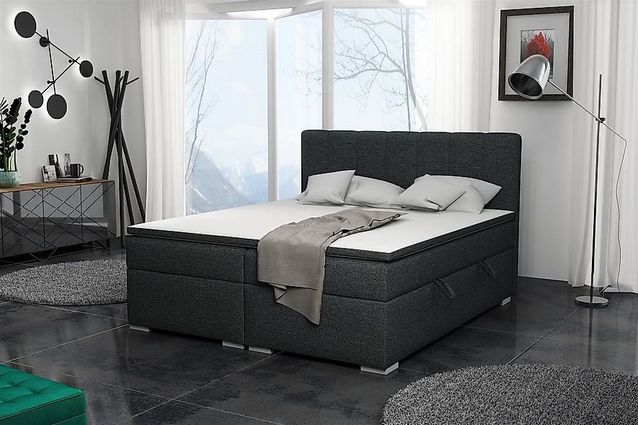 Fun Möbel Boxspringbett Schlafzimmerbett LAURIN (inkl. Bettkästen und Toppe günstig online kaufen