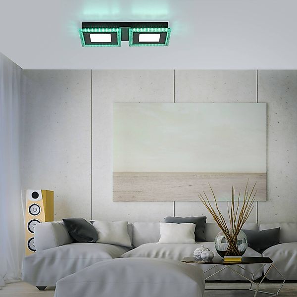 JUST LIGHT LED Deckenleuchte »ACRI«, 2 flammig, Leuchtmittel LED-Board-LED- günstig online kaufen