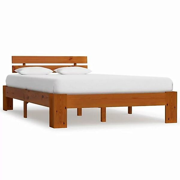 furnicato Bett Massivholzbett Honigbraun Kiefer 120x200 cm günstig online kaufen