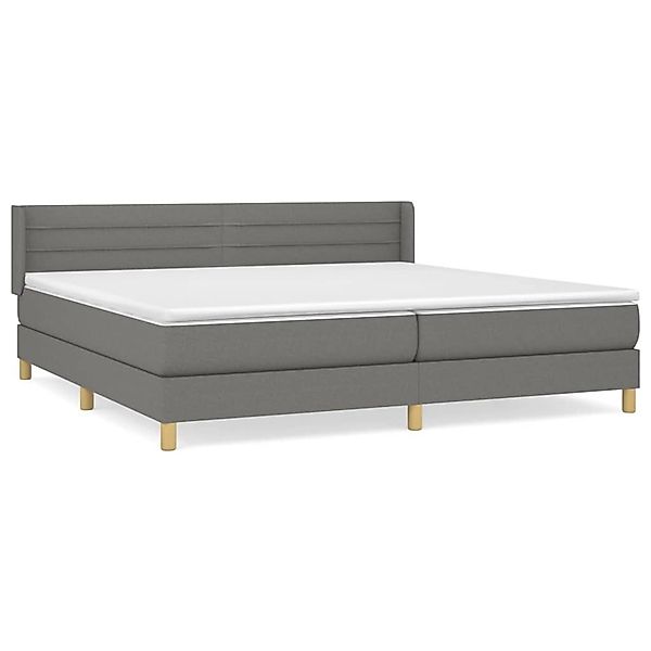 vidaXL Boxspringbett mit Matratze Dunkelgrau 200x200 cm Stoff 3130378 günstig online kaufen