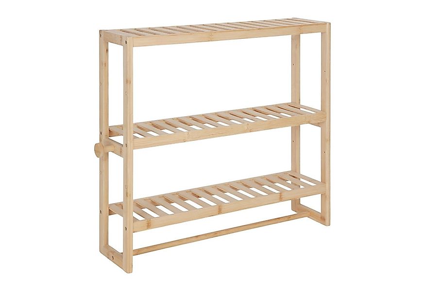 relaxdays Wandregal Bad mit Handtuchstange günstig online kaufen