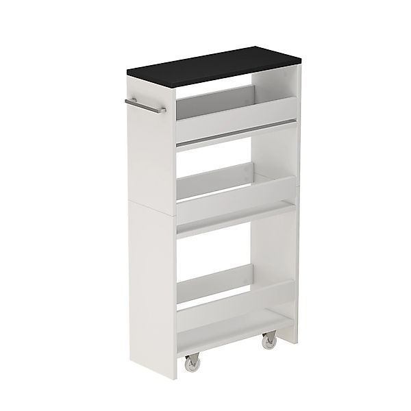 Vicco Rollregal Rivo Weiß/Anthrazit 20x85 cm günstig online kaufen