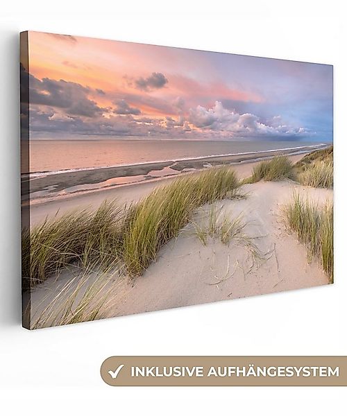 OneMillionCanvasses® Leinwandbild Strand - Meer - Dünen - Niederlande - Ros günstig online kaufen