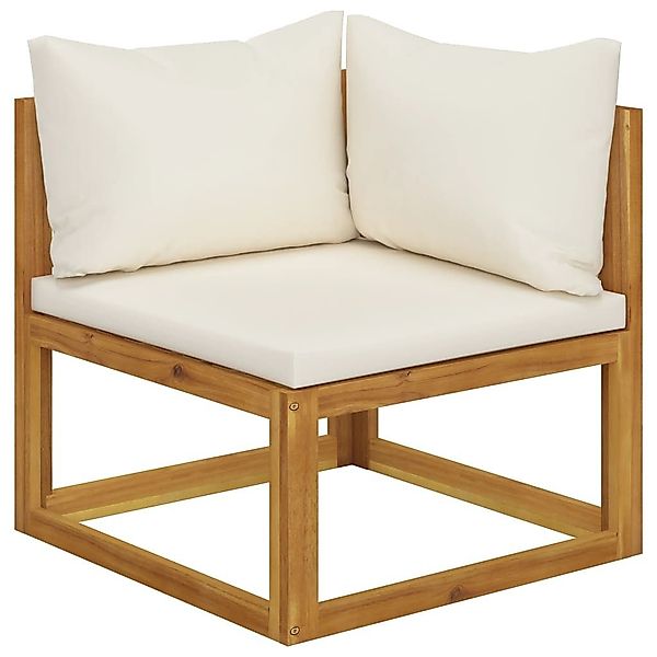 vidaXL Sofaelement Modular-Ecksofa mit Cremeweißen Kissen günstig online kaufen