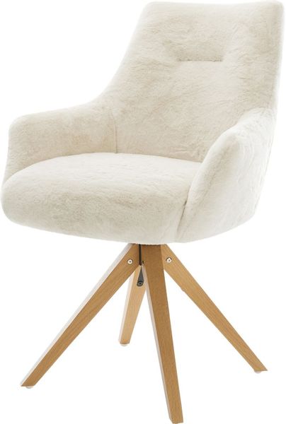 DELIFE Polsterstuhl Alja-Flex, mit Armlehnen Holzgestell günstig online kaufen