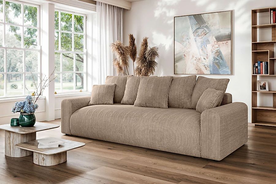 Home affaire Big-Sofa "LAKESIDE klein 3-Sitzer Schlafsofa mit Bettkasten, B günstig online kaufen