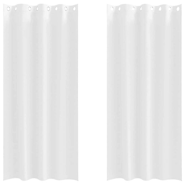 vidaXL Verdunkelungs-Vorhänge mit Ringen Reinweiß Polyester 4107386 günstig online kaufen