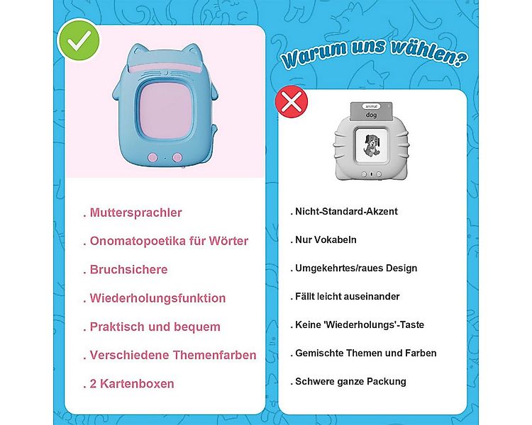 DOPWii Lernspielzeug Deutsch Englisch Lernkarten Lernspielzeug,112 Blätter günstig online kaufen