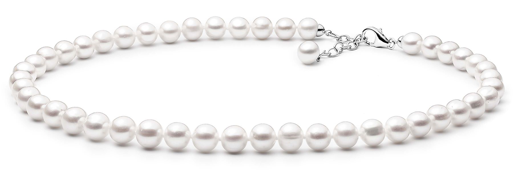 Gaura Pearls Perlenkette klassisch, weiß rund günstig online kaufen
