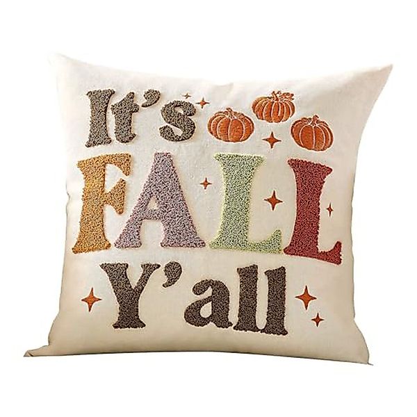 CLTYQ Kissenbezug Herbstdeko Kissenbezug 45x45 cm, Herbst Deko Stickerei Ki günstig online kaufen