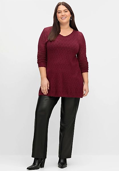 Sheego Strickpullover "V-Ausschnitt-Pullover" günstig online kaufen