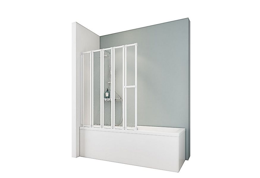 Schulte Badewannenfaltwand Komfort, Kunstglas, (5 tlg), 115x140 cm, mit Han günstig online kaufen
