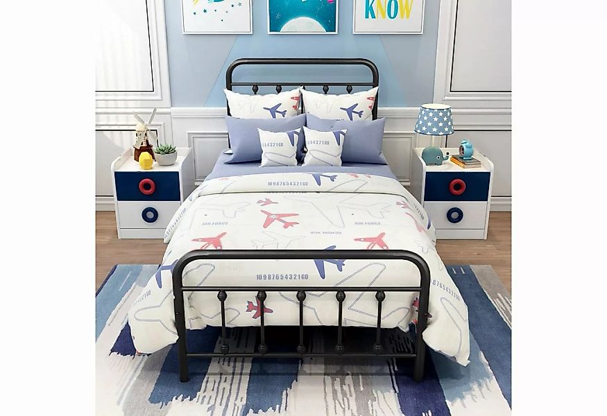 REDOM Metallbett Eisenbett Doppelbett Bett Tagesbett (90x200cm, Bettrahmen günstig online kaufen