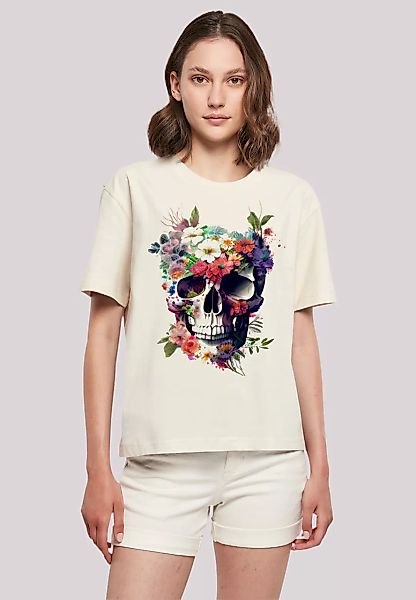 F4NT4STIC T-Shirt "Totenkopf Blumen", Print günstig online kaufen