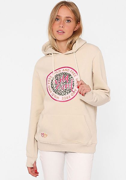 Zwillingsherz Hoodie mit "Wild and Free"-Aufdruck günstig online kaufen