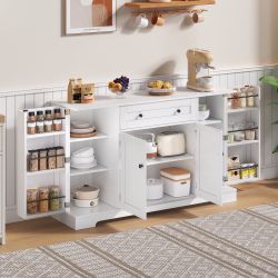 Flieks Küchenbuffet Küchenschrank mit Arbeitsplatte und günstig online kaufen