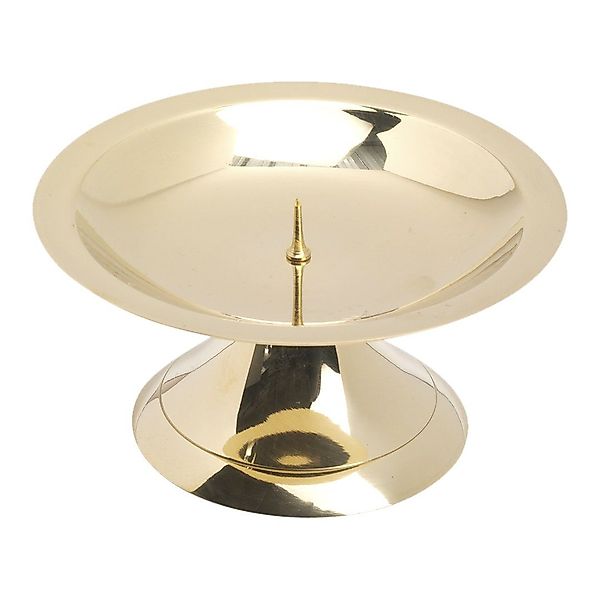NKlaus Tischkerzenhalter Scheibenleuchter Ø11cm Messing Gold günstig online kaufen
