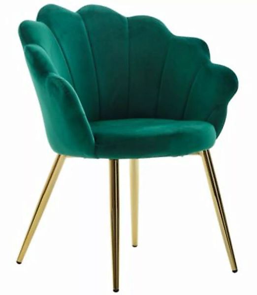 FineBuy Esszimmerstuhl Tulpe 41 x 45 cm Sitzfläche grün günstig online kaufen