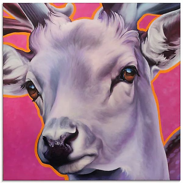 Artland Glasbild »Hirsch pink« Wildtiere 1 Stk. tlg. in verschiedenen Größe günstig online kaufen