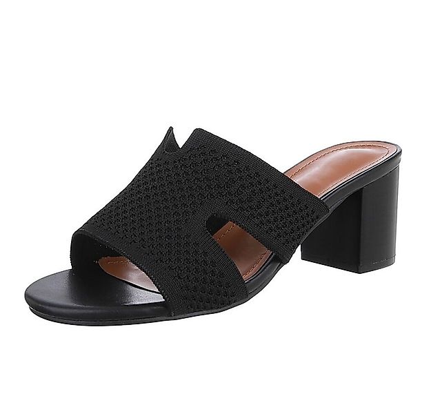Ital-Design Elegante schwarze Plateau-Sandalen für Damen mit Blockabsatz Pa günstig online kaufen