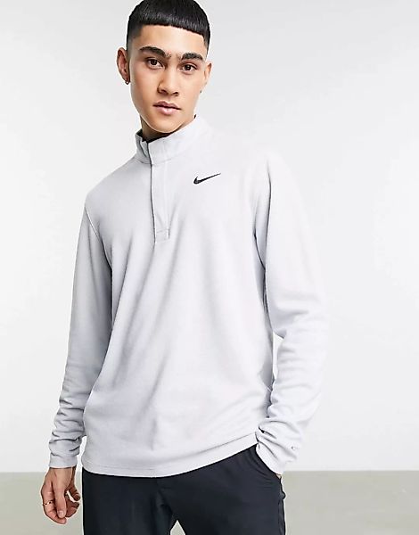 Nike Golf – Victory – Oberteil mit kurzem Reißverschluss in Grau günstig online kaufen